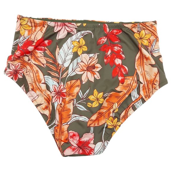 Sanctuary Green Bikini Adjustable Strap Floral Print Womens Size Small - Picture 3 of 10